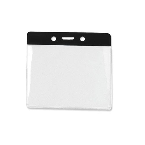 Horizontal Vinyl Color-Bar Badge Holders - 100pk