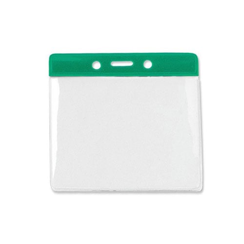 Horizontal Vinyl Color-Bar Badge Holders - 100pk