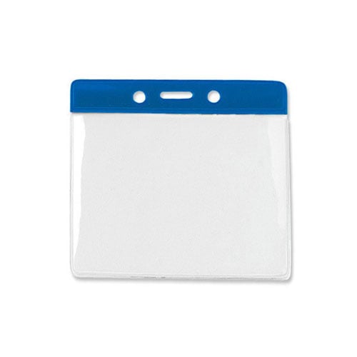 Horizontal Vinyl Color-Bar Badge Holders - 100pk
