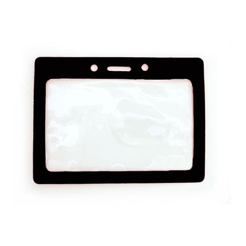 Horizontal Vinyl Color-Frame Badge Holder (3-1/2" x 2-1/8") - 100pk