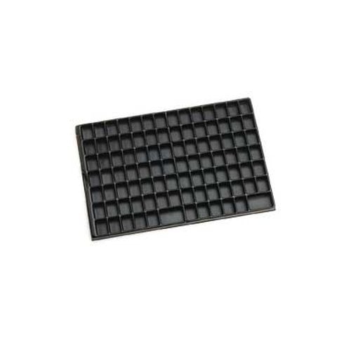 Howard TT-2 12" x 18" Black Plastic Type Tray without Cover