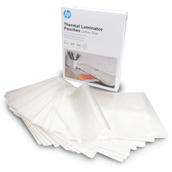 HP Letter Size 9” x 11.5” 3 Mil Laminating Pouches – 200pk