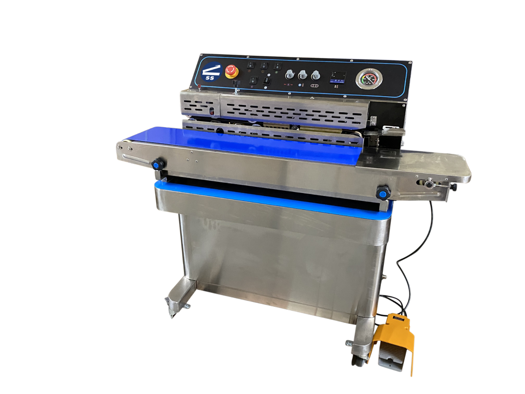 SealerSales HR-MV980ZQ Horizontal Band Sealer [Right Feed, w/ Dry Ink Coding, Air Suction]