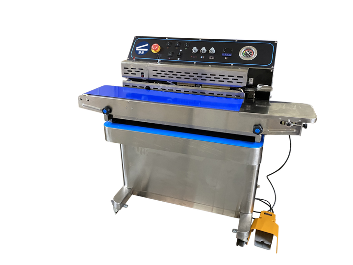 SealerSales HR-MV980ZQ Horizontal Band Sealer [Right Feed, w/ Dry Ink Coding, Air Suction]