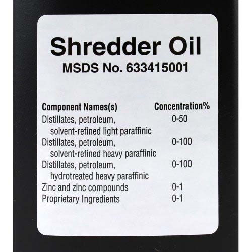 HSM 316 Shredder Oil - 12oz - Clearance Sale