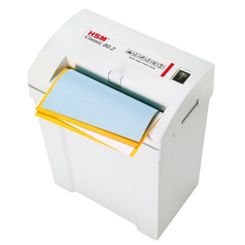 HSM 80.2 Level P-2 Strip Cut Compact Paper Shredder