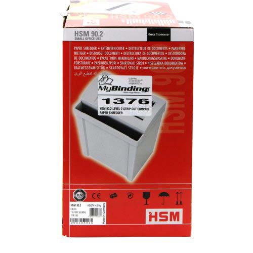 HSM 90.2 Level P-2 Strip Cut Compact Paper Shredder