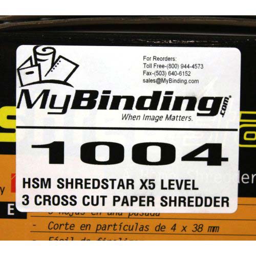 HSM Shredstar X5 Level P-4 Cross Cut Paper Shredder