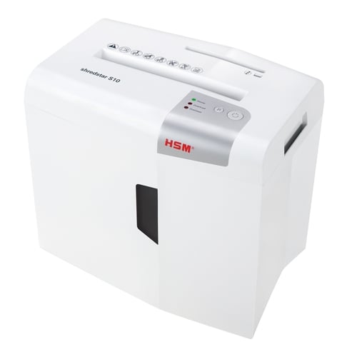 HSM Shredstar S10 Level P-2 Strip-Cut Shredder with CD Slot
