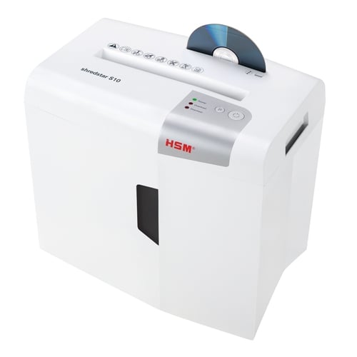 HSM Shredstar S10 Level P-2 Strip-Cut Shredder with CD Slot