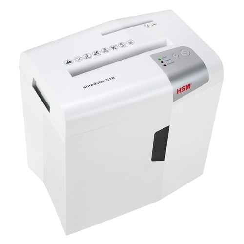 HSM Shredstar S10 Level P-2 Strip-Cut Shredder with CD Slot