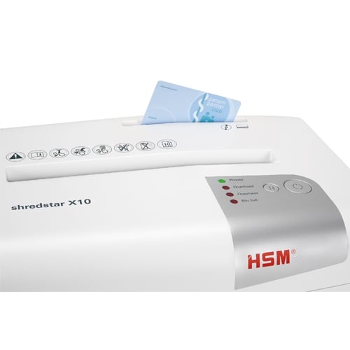 HSM Shredstar X10 Level P-4 Cross-Cut Shredder with CD Slot