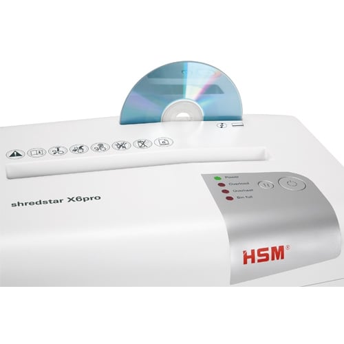 HSM Shredstar X6pro Level P-5 Micro-Cut Shredder with CD Slot
