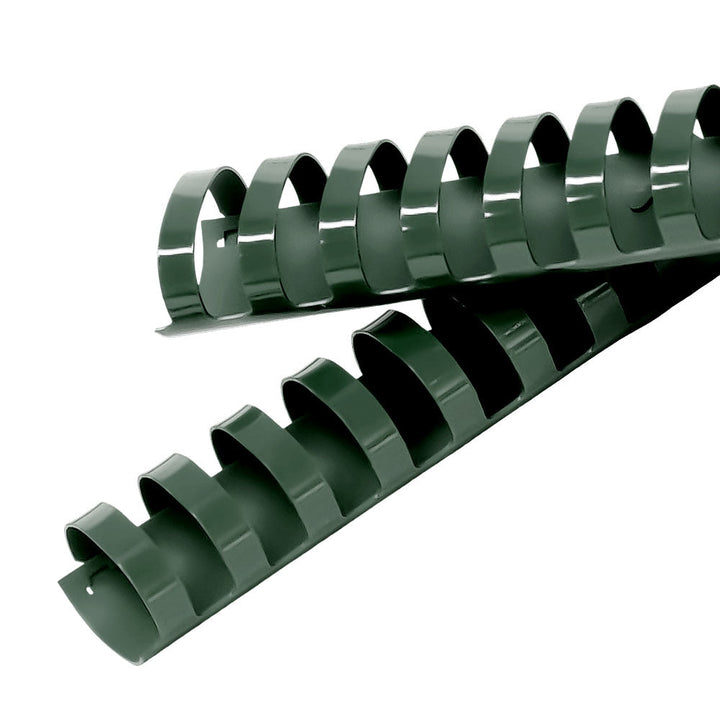 1-1/4" Hunter Green Plastic Binding Combs - 50pk