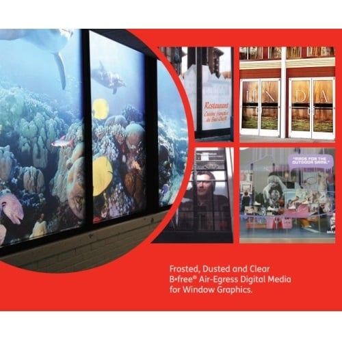 Mactac IMAGin B-Free Frosted Matte Vinyl 3.1mil 54" x 150' Window Print Media