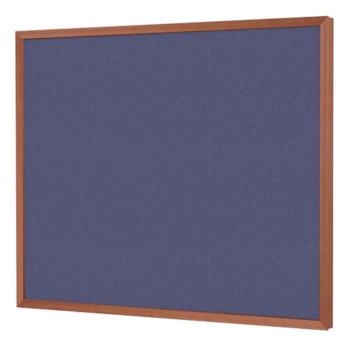 Ghent Impression Blue Fabric Bulletin Board with Cherry Classic Frame