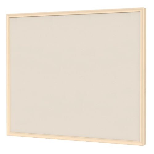 Ghent Impression Beige Fabric Bulletin Board with Maple Classic Frame