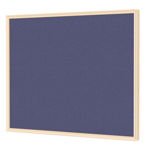 Ghent Impression Blue Fabric Bulletin Board with Maple Classic Frame