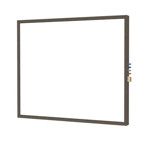 Ghent Impression Porcelain Whiteboard with Walnut Classic Frame