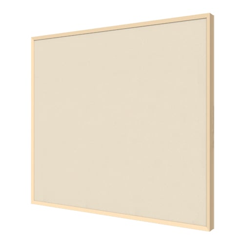 Ghent Impression Beige Fabric Bulletin Board with Maple Modern Frame