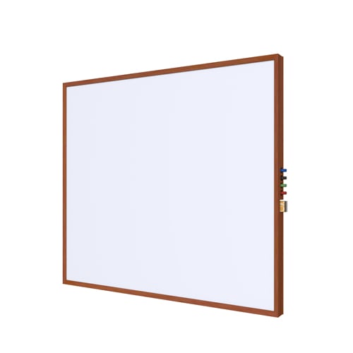 Ghent Impression Porcelain Whiteboard with Cherry Modern Frame