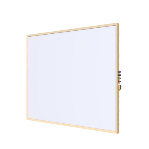 Ghent Impression Porcelain Whiteboard with Maple Modern Frame