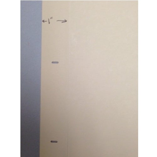 110lb 8.5" x 12.5" Reinforced Ivory Fileback Index with 2 Slots - 2000 Sheets