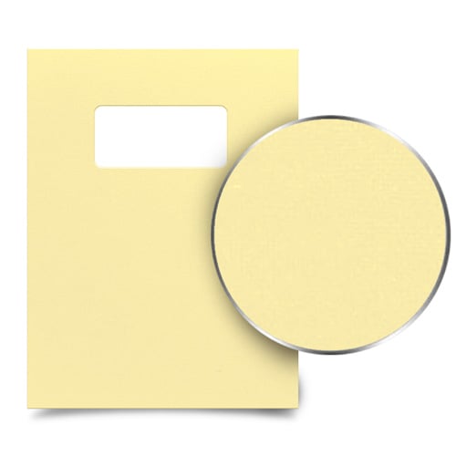 Inspired Ivory 8.5" x 11" Card Stock Covers with Windows - 100 Sets