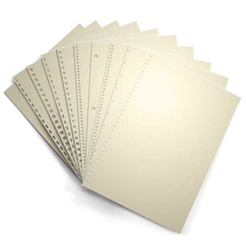 Ivory 20lb Punched Binding Paper - 500 Sheets