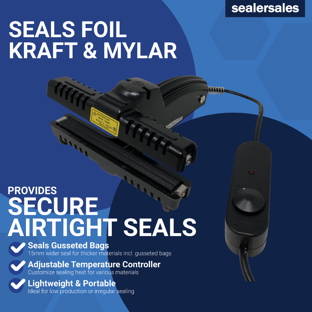 SealerSales KF-150CSTA Portable PTFE Coated 6" Direct Heat Sealer with Temp Controller