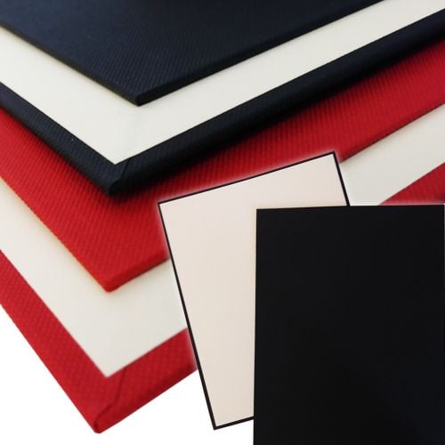 Linen Wrapped Turned Edge Hard Covers [Red, Square Corner, 8-3/4" X 11-1/4"] - Clearance Sale