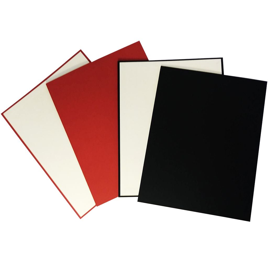 Linen Wrapped Turned Edge Hard Covers [Red, Square Corner, 8-3/4" X 11-1/4"] - Clearance Sale