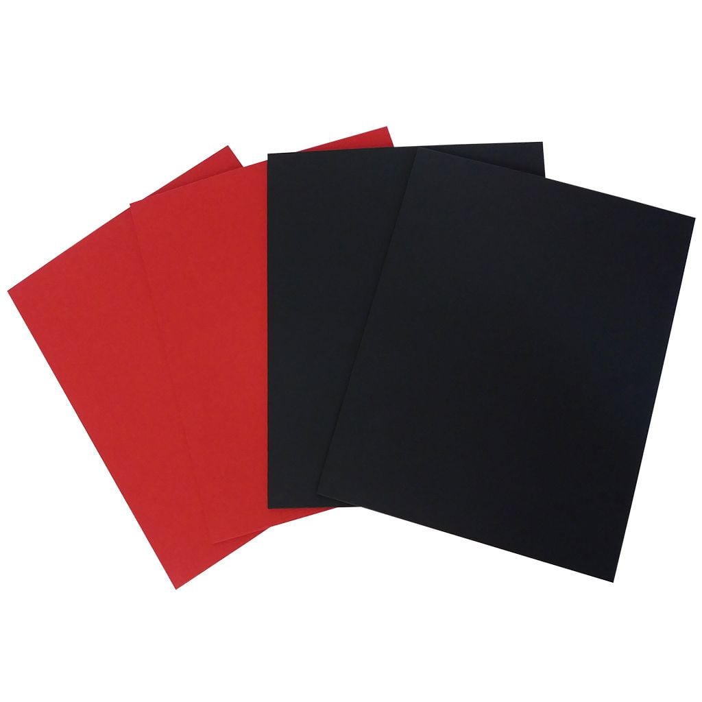 Linen Wrapped Turned Edge Hard Covers [Red, Square Corner, 8-3/4" X 11-1/4"] - Clearance Sale