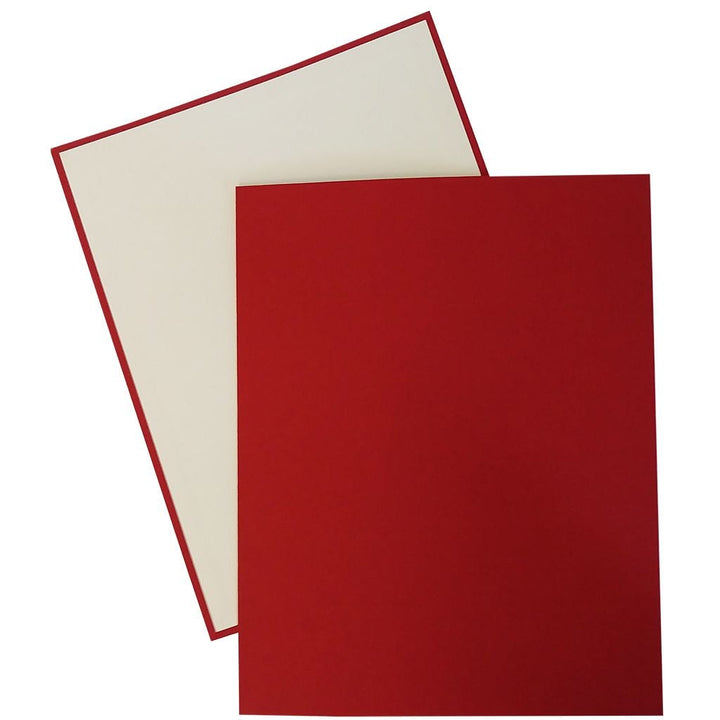 Linen Wrapped Turned Edge Hard Covers [Red, Square Corner, 8-3/4" X 11-1/4"] - Clearance Sale