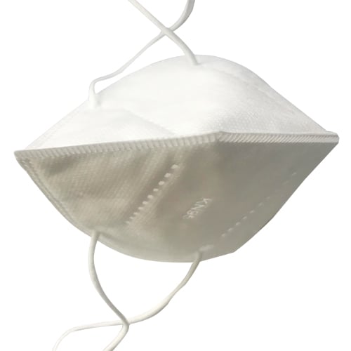 KN95 Disposable Face Mask ( Flat White Folding Respirator Mask) - Pack of 1 - Clearance Sale