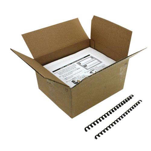 Komtrak Inspiral 13mm Black 19-Ring Spiral Combs - 100pk