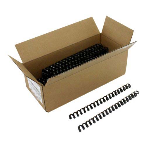 Komtrak Inspiral 16mm Black 19-Ring Spiral Combs - 25pk - Clearance Sale
