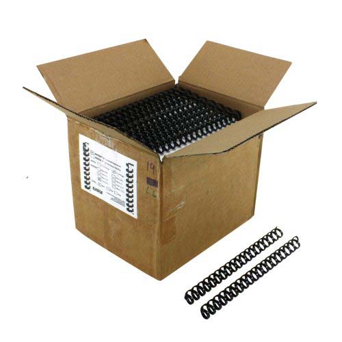 Komtrak Inspiral 19mm Black 19-Ring Spiral Combs - 100pk