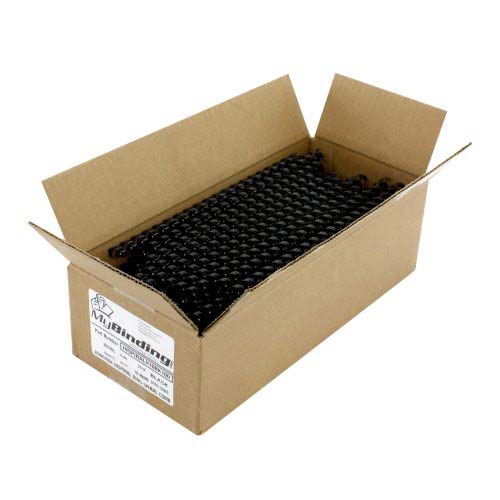 Komtrak Inspiral II 10mm Black 19-Ring Spiral Combs - 100pk