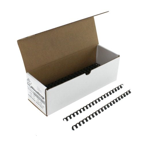 Komtrak Inspiral II 10mm Black 19-Ring Spiral Combs - 25pk