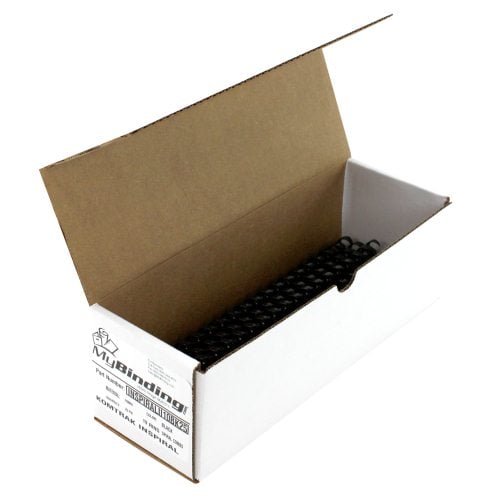 Komtrak Inspiral II 10mm Black 19-Ring Spiral Combs - 25pk