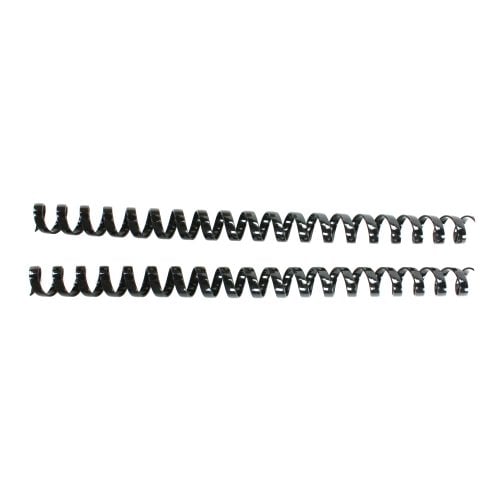 Komtrak Inspiral II 16mm Black 19-Ring Spiral Combs - 25pk