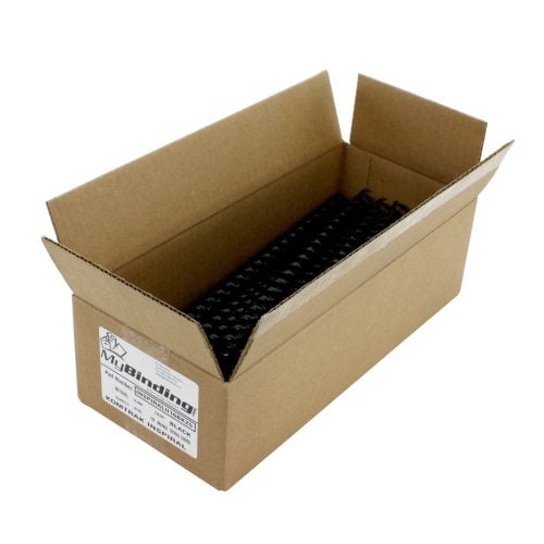 Komtrak Inspiral II 16mm Black 19-Ring Spiral Combs - 25pk