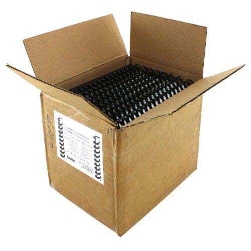 Komtrak Inspiral II 19mm Black 19-Ring Spiral Combs - 100pk