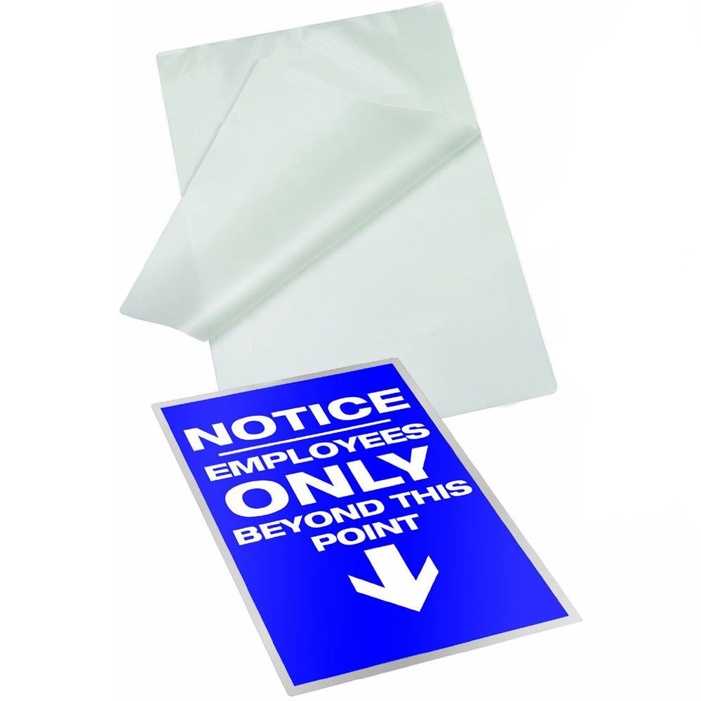 12" x 18" Menu Size Adhesive-Back Laminating Pouches 5 Mil - 50 Pack