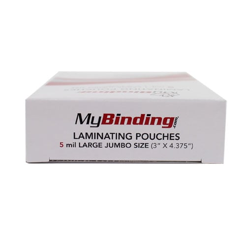 Large Jumbo 3" x 4-3/8" Laminating Pouches - 100pk