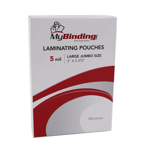 Large Jumbo 3" x 4-3/8" Laminating Pouches - 100pk