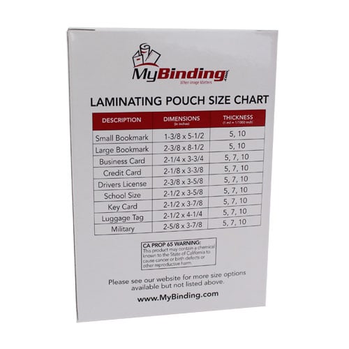 Large Jumbo 3" x 4-3/8" Laminating Pouches - 100pk