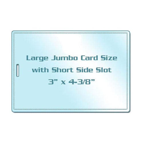 Large Jumbo Card Pouches with Short Side Slot - 100pk