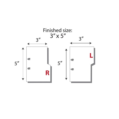 Large Rotary File Cards 4 Up With 2L and 2R Tabs - 250 Sheets